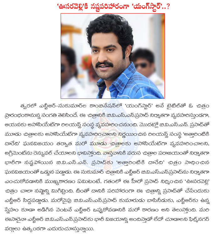 jr ntr,young star,bvsn prasad,oosaravelli,jr ntr new movie young star details,oosaravelli movie recovery,young tiger ntr young star movie kahani,jr ntr movies  jr ntr, young star, bvsn prasad, oosaravelli, jr ntr new movie young star details, oosaravelli movie recovery, young tiger ntr young star movie kahani, jr ntr movies